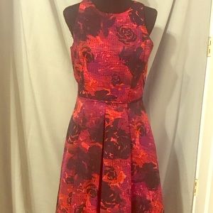 Floral Tahari Cocktail Dress - Jewel Tones